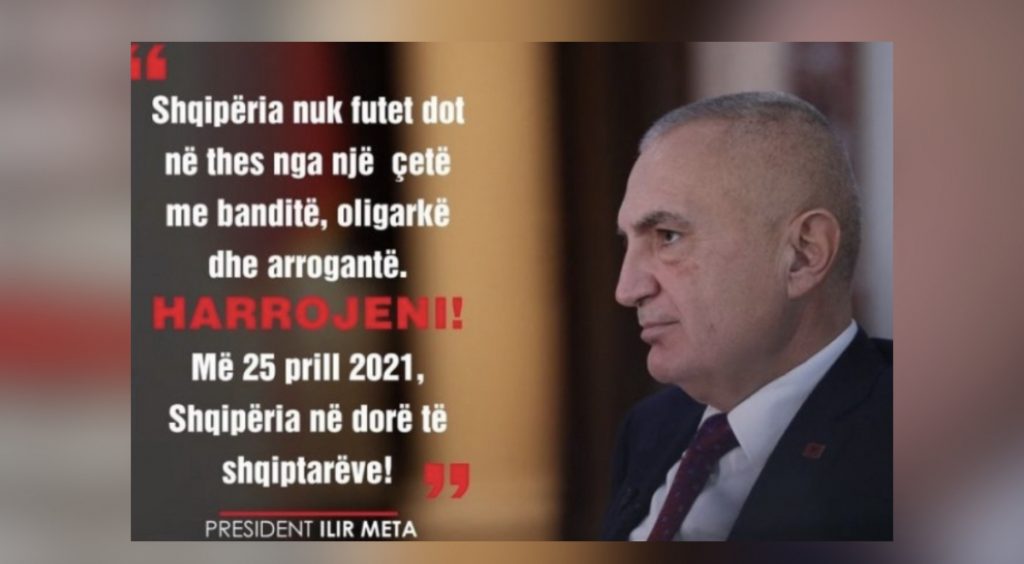 ‘Harrojeni’, Meta përcjell mesazhin: Shqipëria nuk futet dot në thes nga një çetë me banditë dhe arrogantë