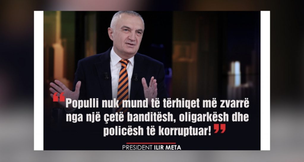 Presidenti Meta ashpërson tonet: Populli s’mund tërhiqet më zvarrë nga një çetë banditësh dhe policësh të korruptuar