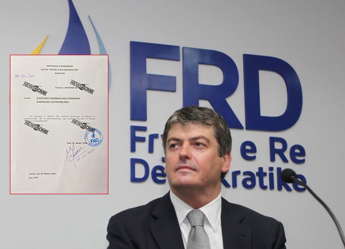Përplasjet me sekretarin Sali Shehu, kreu i FRD-së Bamir Topi jep dorëheqjen