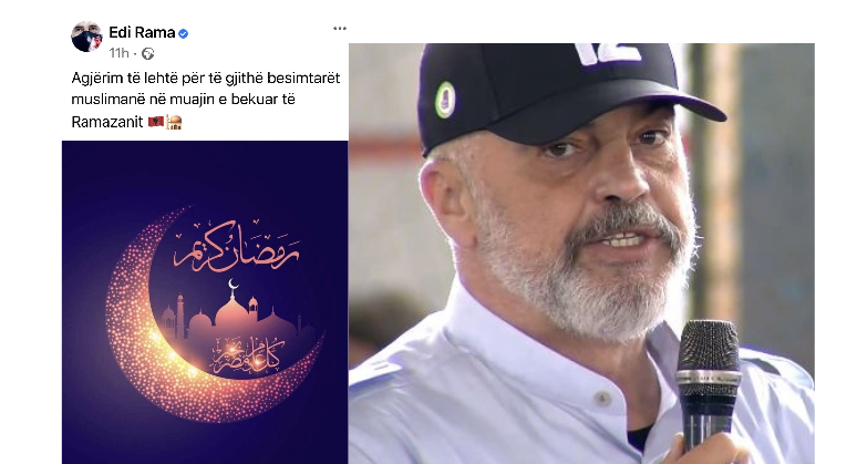 Gafa e Ramës në urimin për muajin e Ramazanit:  ”Mbarësi për popullin e Egjiptit”