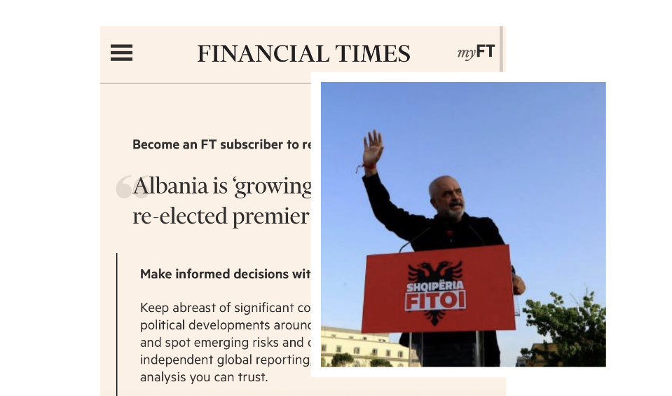 Zgjedhjet në Shqipëri, Rama për ‘Financial Times’: Jemi një demokraci adoleshente, por…