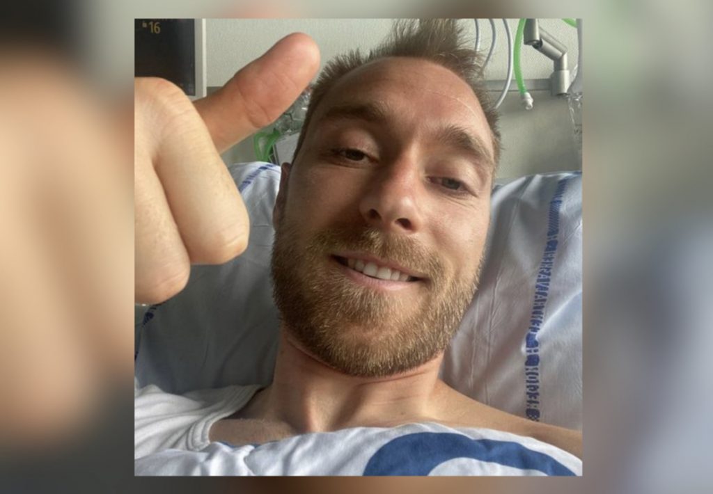 Eriksen poston foton e tij nga spitali: Ndjehem mirë, tani do bëj tifo për Danimarkën