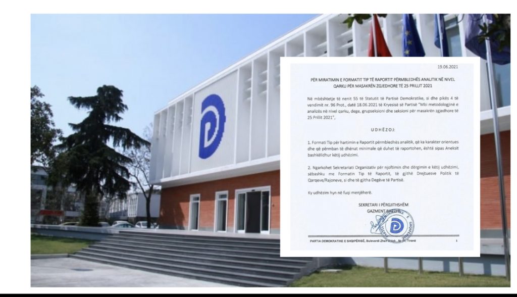PD publikon formularin e analizës nëpër degët e partisë