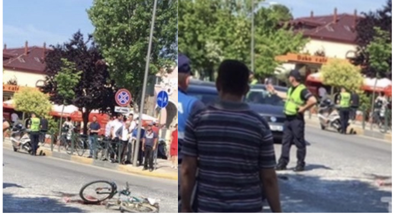 Audi përplas një qytetar me biçikletë