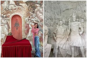Dua Lipa pozon me duart si shqiponjë nga Muzeu i Skënderbeut: Sa shumë dashuri