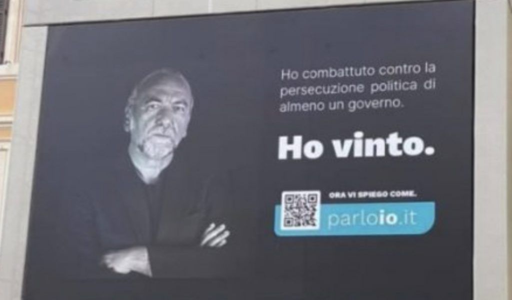 Becchetti reklamon fitoren ndaj Shqipërisë me një banderolë gjigande në mes të Romës