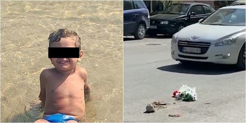 Qytetarët vendosin lule në vendin ku humbi jetën 6-vjeçari në Shëngjin! Dëshmitari: Rruga nuk ka vija të bardha