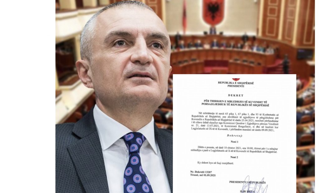 Kuvendi i ri do të mblidhet më 10 shtator