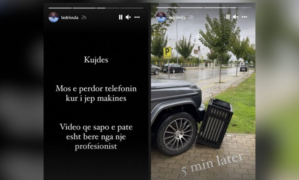 FOTO/ Ledri Vula përfshihet në një incident rrugor