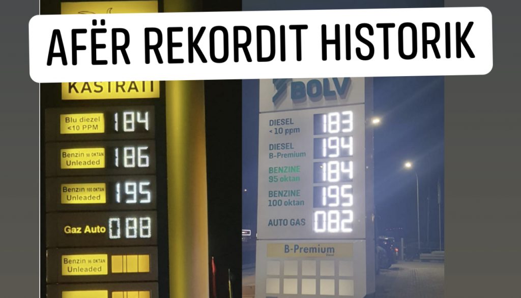 Çmimet e naftës shtrenjtohen për herë të gjashtë në pak muaj, arrijnë 184 lekë