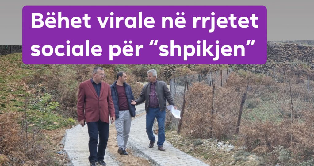 FOTOLAJM/ Kryebashkiaku i Bulqizës prezanton rrugën e çuditshme në formë kanali!