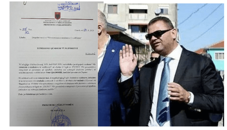 Prokuroria : Tom Doshi i dënuar me  burg