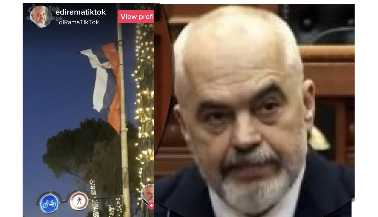 “Unë tradhtar dhe ky patriot”/ Rama publikon videon e protestuesit që heq flamurin serb nga shtylla dhe rrëzohet: Zot ruaje Shqipërinë nga të marrët