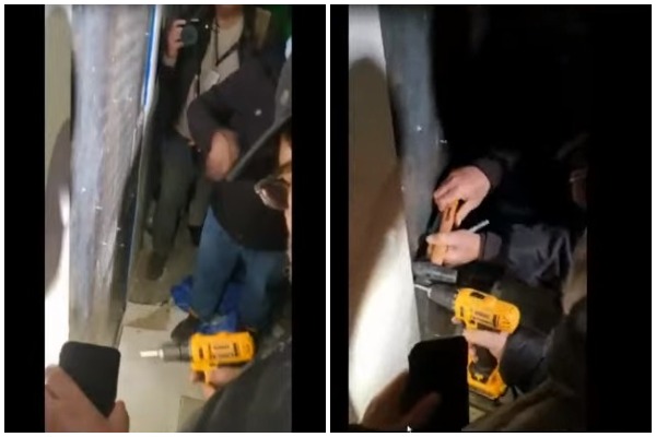 Militantët e Sali Berishës po tentojnë që të hapin me trapan një derë