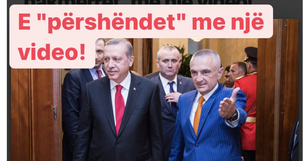 Erdogan  nuk takon  presidentin  Meta