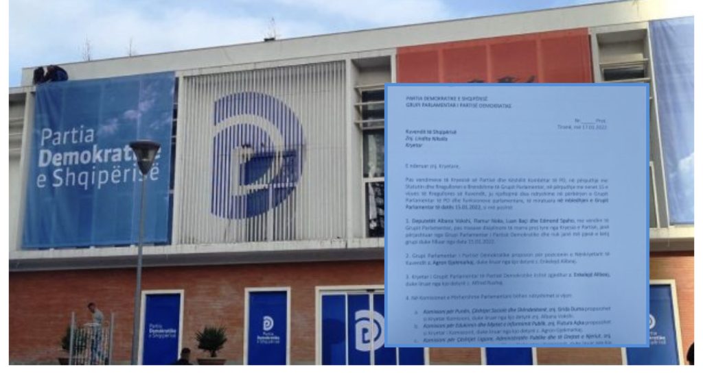 Ndryshimet në grupin parlamentar, pas përjashtimit të mbështetësve të Berishës nga partia, PD informon Kuvendin