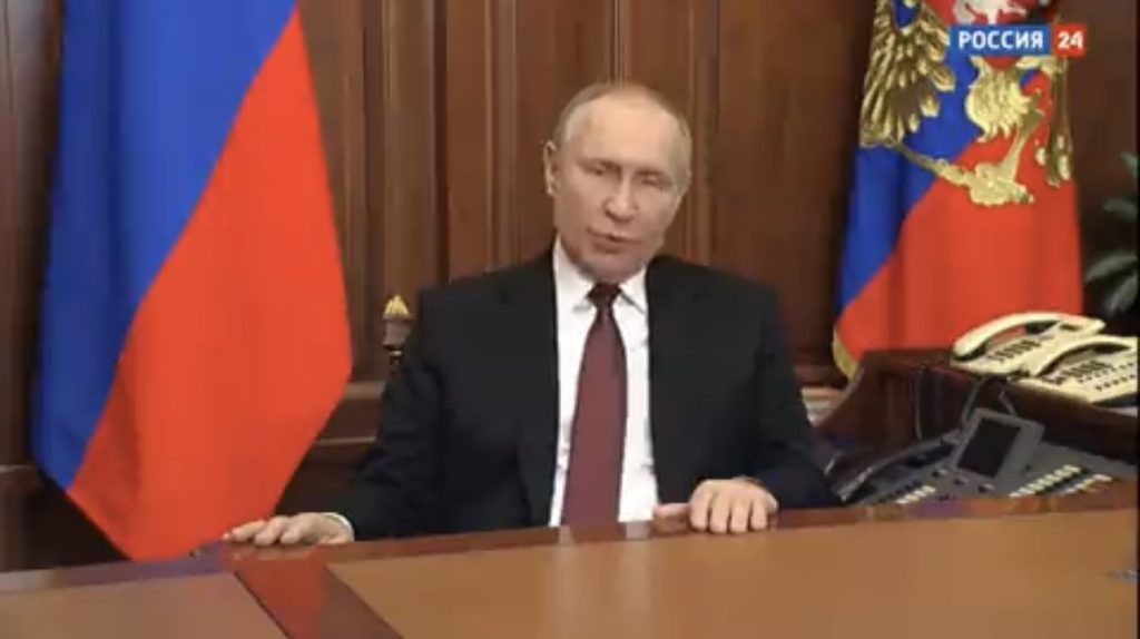 Fjalimi drithërues i Vladimir Putin/ Si shpalli pushtimin e Ukrainës