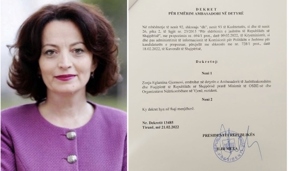 Presidenti Meta dekreton ish-ministren Eglantina Gjermeni si ambasadore në misionin e OSBE në Vjenë