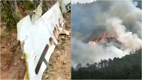 Tym e flakë në pyll/ Dalin pamjet nga vendi ku u rrëzua avioni me 132 pasagjerë, copëzat e Boeing të shpërndara në zonë