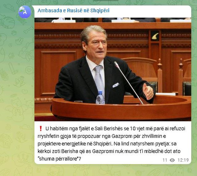 Refuzova ofertën përrallore ruse për gazin? Rusia reagon ndaj Berishës, i drejtohet me këtë pyetje habitore