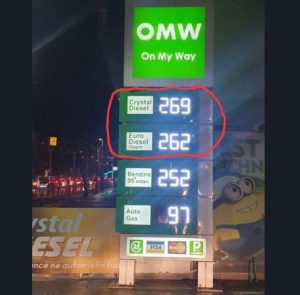 Tiranë, 269 Lekë një litër naftë