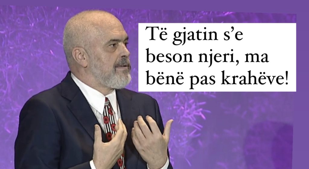 Kryeministri Rama:Nuk mbaj përgjegjësi kur dikush humbet PIN-in!