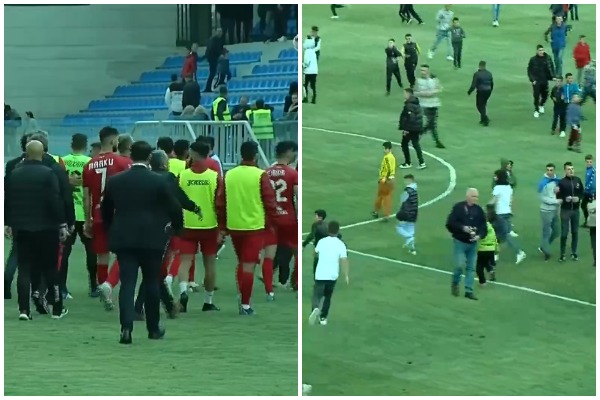 Kukës, tifozët godasin me shishe lojtarët e Partizanit