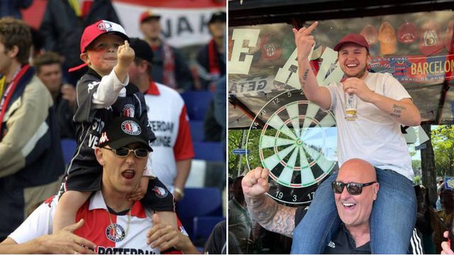 FOTO/ U bë meme, tifozi i Feyenoord e rikrijon pas 20 vitesh, por nuk vjen në Tiranë!