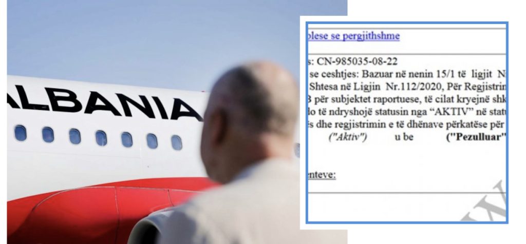 QKB pezullon kompaninë e fluturimeve ‘Air Albania’: Nuk deklaroi pronarët përfitues