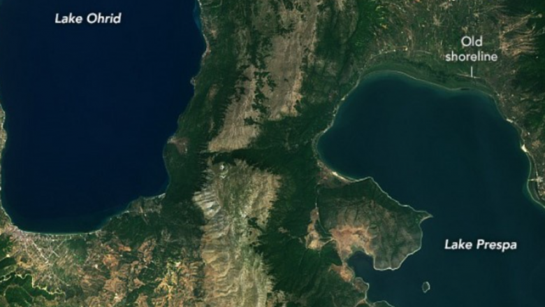 NASA shpërndan fotografitë nga hapësira të liqenit të Ohrit dhe Prespës