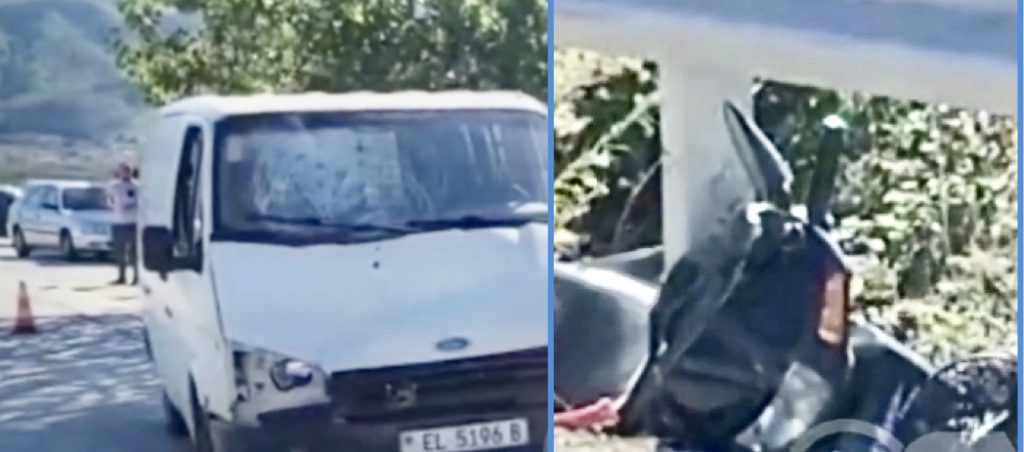 FOTO/ Furgoni përplaset me motorin, humb jetën një person