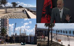 Rama lejon kullë 16 kate në mes të shëtitores “Taulantia” e pranë detit