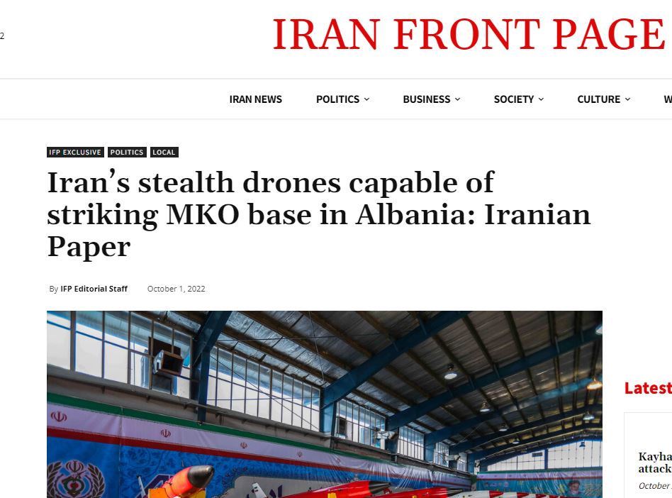 Irani kërcënon: Kemi drone që shmangin radarët, mund të godasin bazën e MEK në Shqipëri