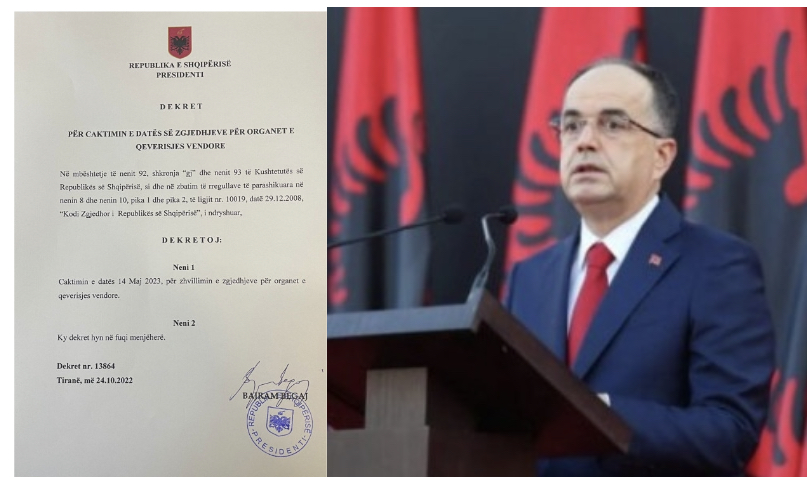 Presidenti Begaj cakton datën 14 maj 2023  për zgjedhjet  vendore
