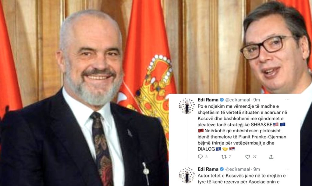 Kryministri Rama flet si Kryetar i OSBE-së për Kosovën :Vetëpërmbajtje dhe dialog!