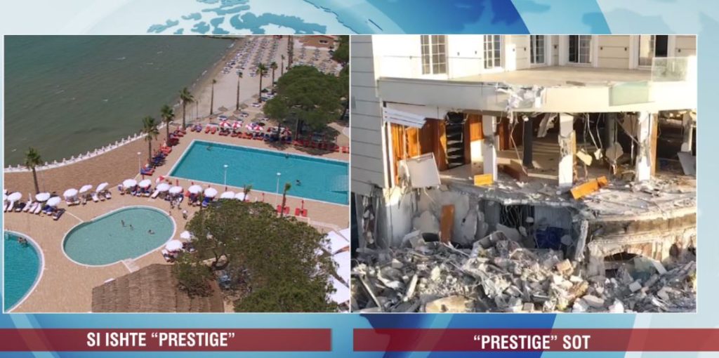 70 kg tritol i vendosur në ‘Prestige Resort’, IKMT shpërthen sot hotelin një ditë para se Gjykata Administrative të japë vendim për pezullimin e prishjes
