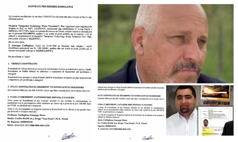 Zbulohet kontrata/  Giuseppe Caffiaglione mori 300 mijë € për konsulencë nga me inceneratorin e Fierit