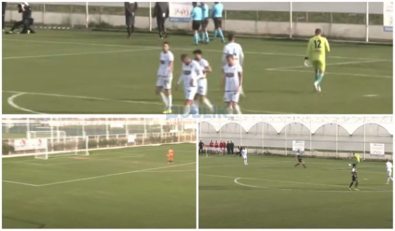 VIDEO/ Portieri shqiptar i mahnit të gjithë, shënon supergol nga porta në portë