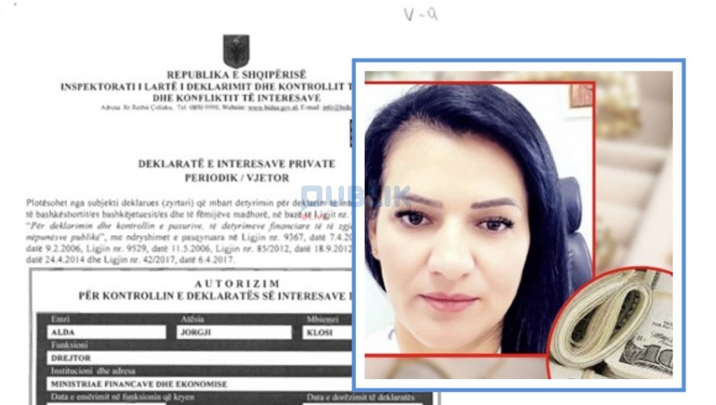 Alda Klosi nuk ka deklaruar para ‘cash’ në ILDKPKI