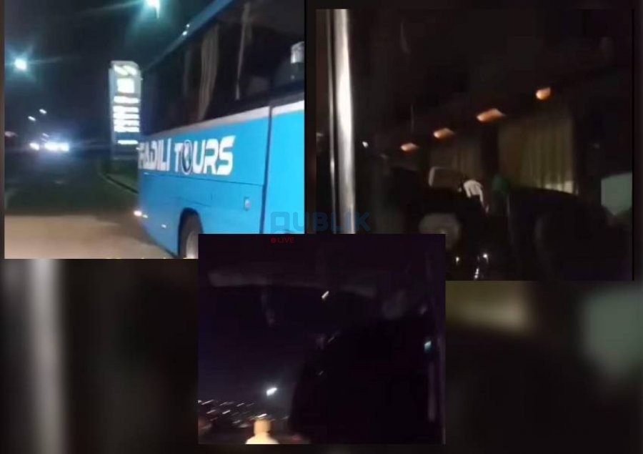 VIDEO/ Sulmohet në Beograd autobusi me shqiptarë të Kosovës