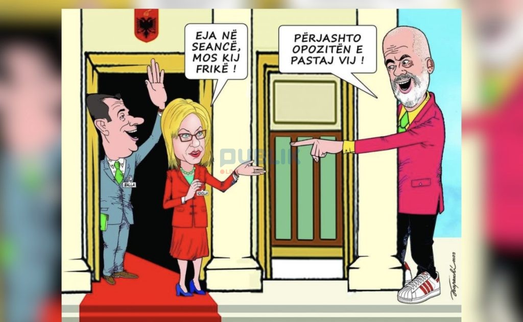 Rama ka frikë interpelancën nga opozita, Kabexhiu i bën karikaturë