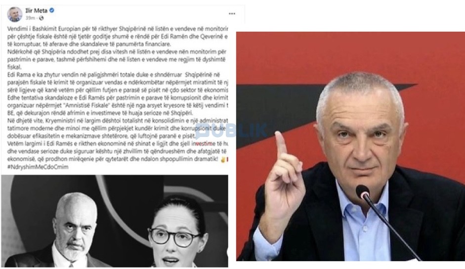 Ilir Meta:   Shqipëria  si parajsë fiskale