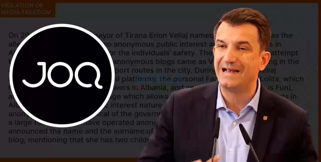 Sulmi ndaj JOQ/ Qendra Evropiane për Lirinë e Shtypit dhe Medias ‘shuplakë’ Veliajt: Jemi të shokuar, kërko falje!