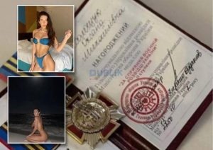 Ukrainë/ Modelja erotike merr medalje nga shërbimi sekret