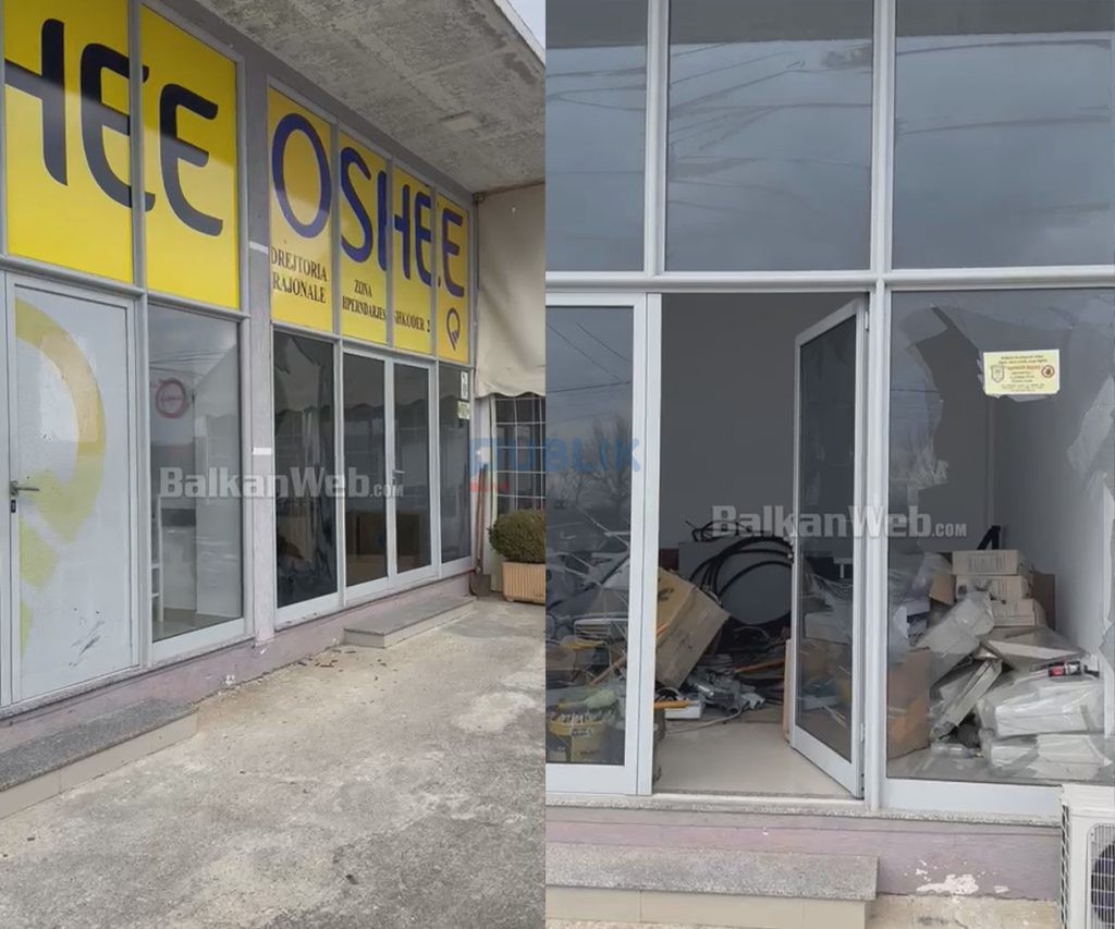 Tritol jashtë zyrave të OSHEE në Bushat, dëmtohen dy mjete, policia nis hetimet