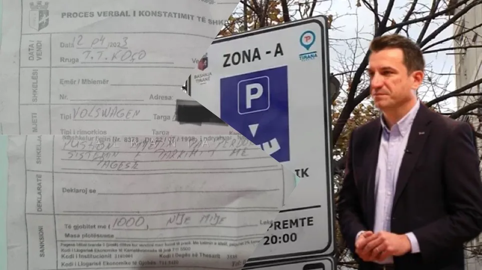 Edhe pse nuk punonte sistemi i parkimit  qytetarja gjobitet ngab Policia Bashkiake pas dy mesazheve për regjistrim