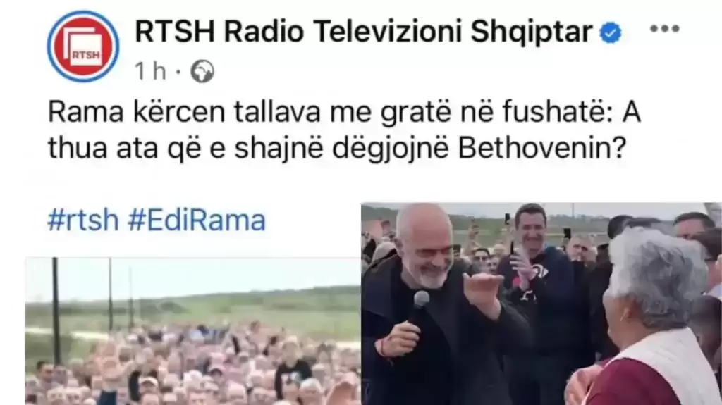 VIDEO/  RTSH  si media  militante  tifoze me  kërcimin tallava  të Ramës në fushatë