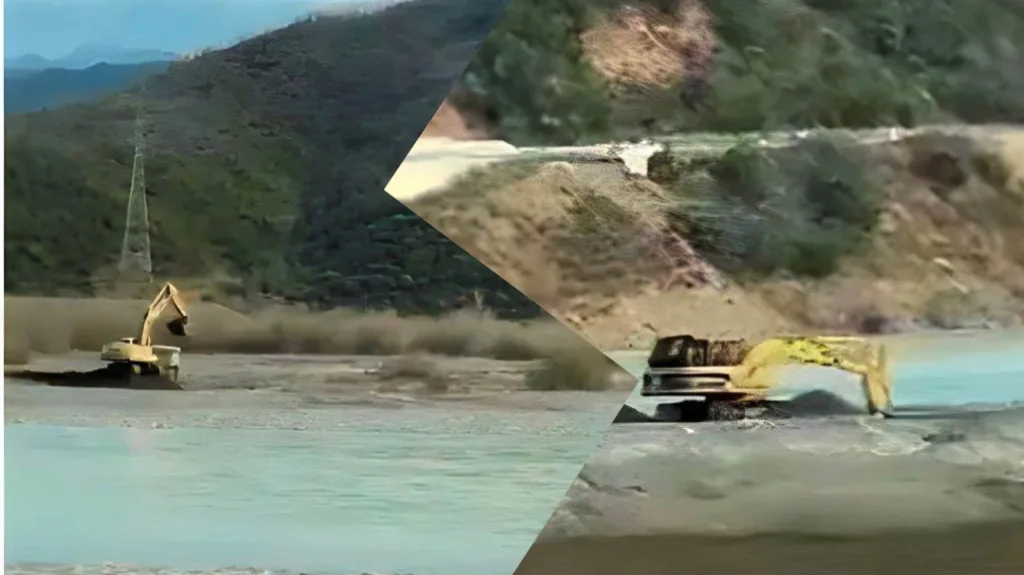 Si kompanitē afër me qeverinë po  shkatërrojnë lumin Mat, që nga Salillari me shokë
