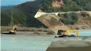 Si kompanitē afër me qeverinë po  shkatërrojnë lumin Mat, që nga Salillari me shokë