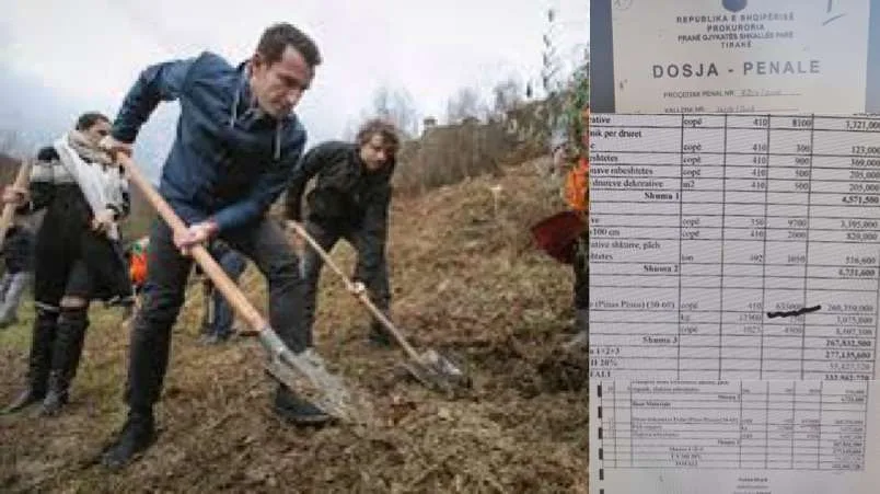 Gazetari publikon dokumentin/ Pemët e floririt të Veliajt 5.500 euro një fidan dhe verbëria e SPAK